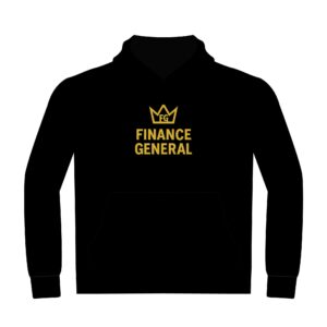 Finance General Hoodie, Financial Motivational Apparel, Investment Celebration Wear, Streetwear for Entrepreneurs, Black Wall Street Tribute