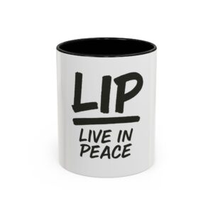 Inspirational Coffee Mug, Live in Peace Mug, Motivational Ceramic Cup, Gift for Tea Lovers, Modern Home Decor