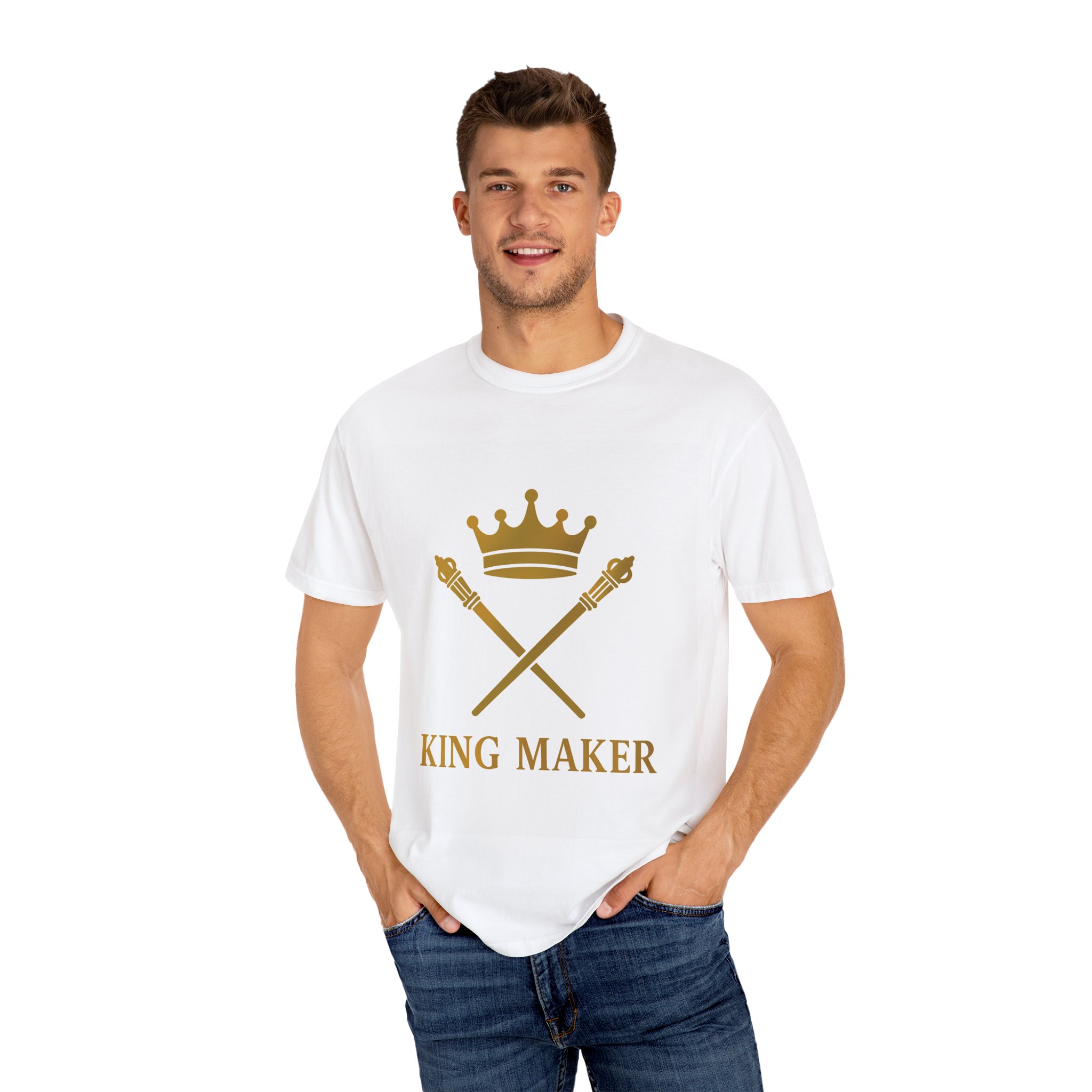 King Maker Unisex Garment-Dyed T-shirt – Stylish Statement Tee, Perfect Gift for Ambitious Individuals, Casual Wear, Birthday, Celebration - Image 4