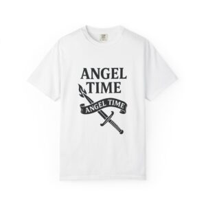 Angel Time Unisex Garment-Dyed T-Shirt | Spiritual Fashion, Casual Wear, Unique Gifts, Meditation Shirt, Self-Care Apparel