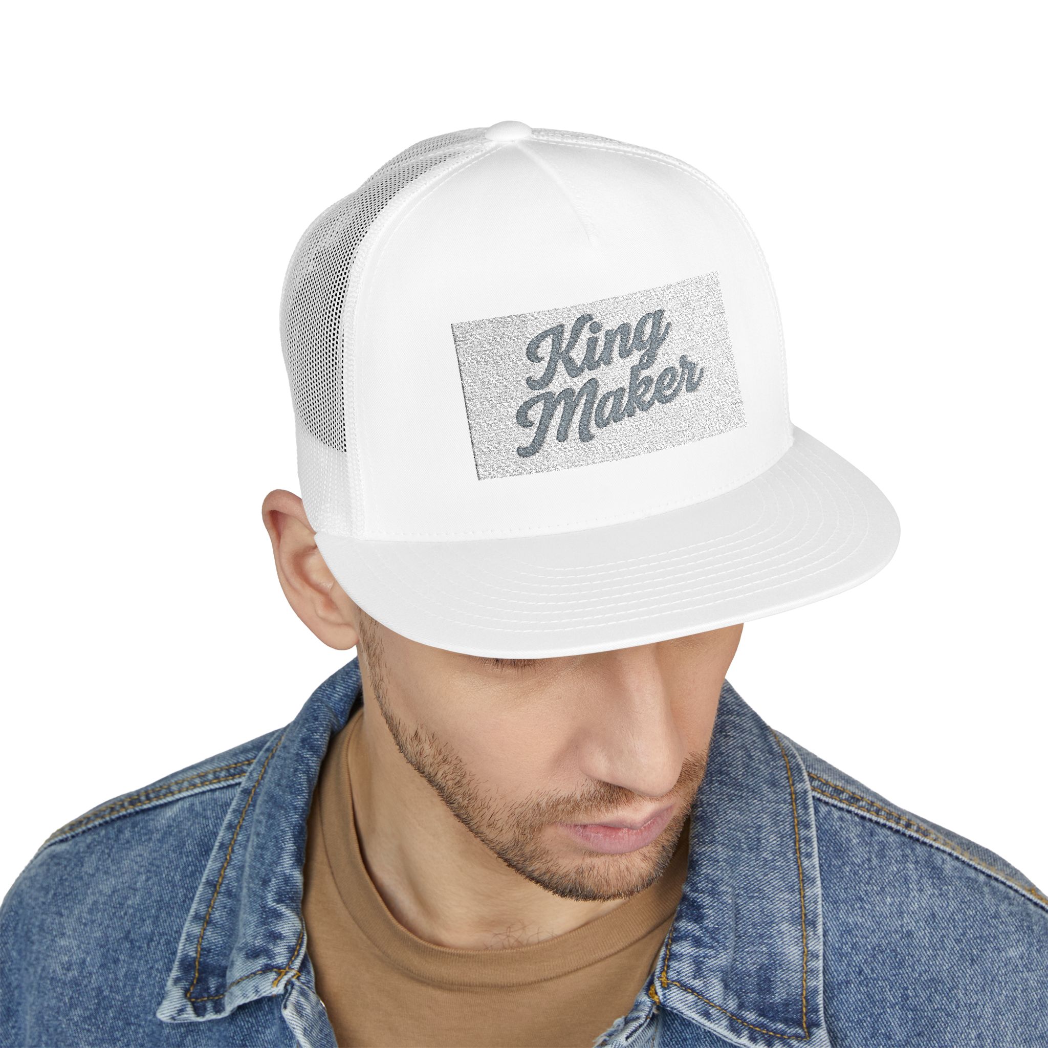 King Maker 5 Panel Trucker Cap, Stylish Embroidered Hat, Casual Outdoor Accessory, Gift for Men & Women, Trendy Headwear - Image 5