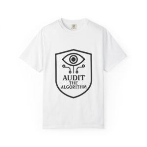 Unisex Graphic Tee with 'Audit the Algorithm' Design - Perfect for Tech Lovers, Casual Wear, Gifts, Summer Style, Everyday Comfort