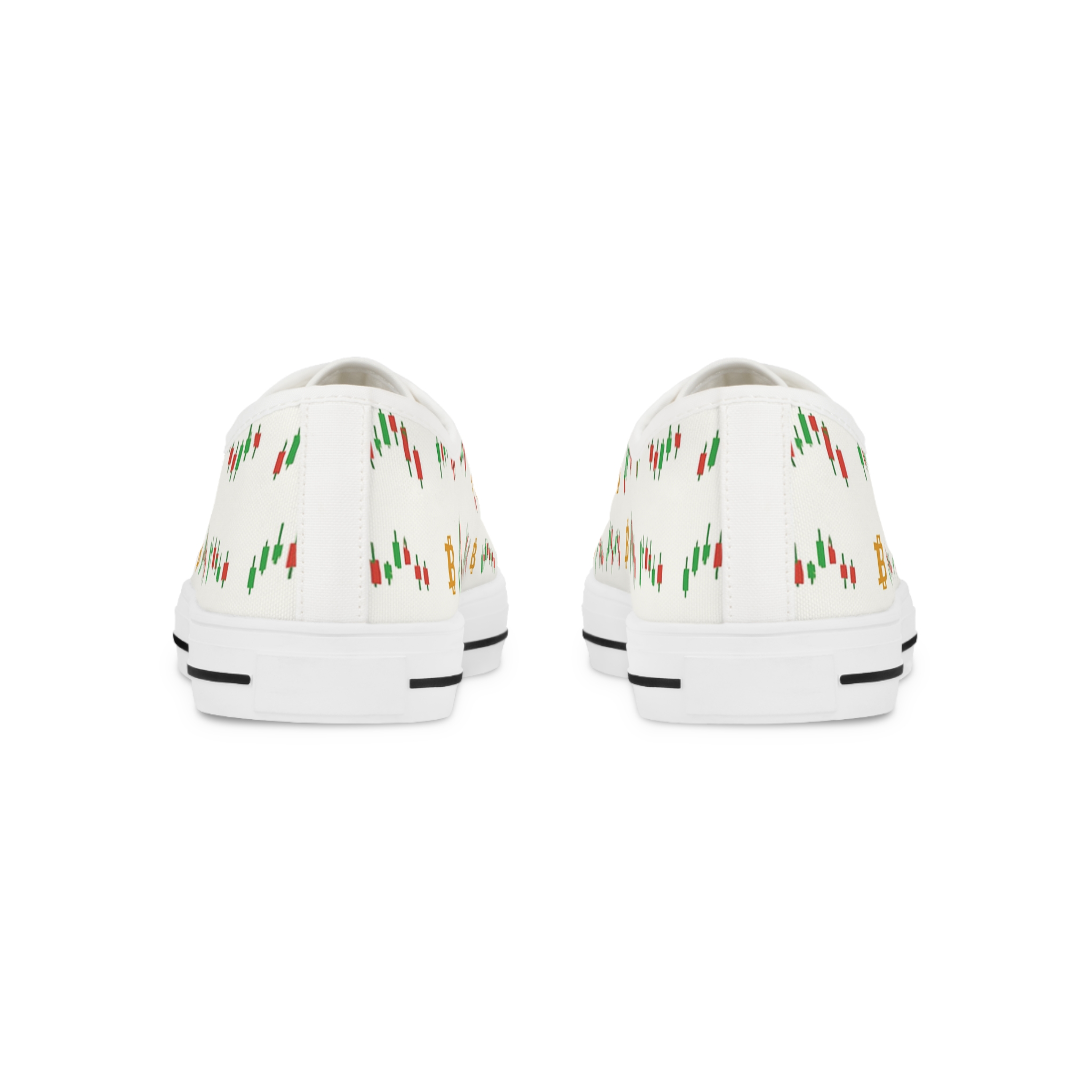 Men's Low Top Sneakers with Bitcoin Design - Trendy Cryptocurrency Fashion Footwear - Image 3