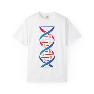 Blockchain DNA Unisex T-shirt, Bitcoin Shirt, Cryptocurrency Tee, Tech Enthusiast Gift, Digital Innovation Apparel