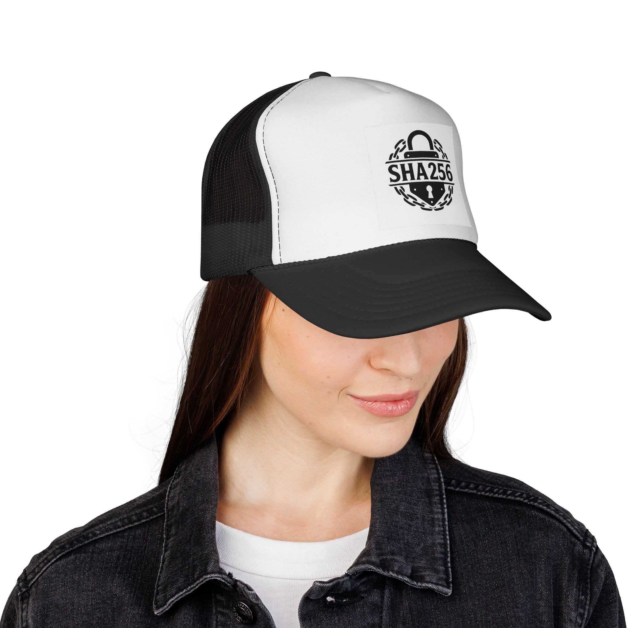 SHA256 Trucker Caps - Secure Style for Tech Lovers, Gift Idea for Coders, Casual Wear, Hacker Culture, Statement Accessories - Image 4
