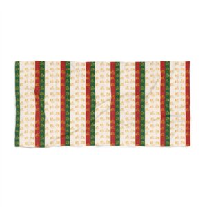 Festive Beach Towel for Summer Adventures, Holiday Pool Days, Vacation Towels, Beach Accessories, Summer Essentials